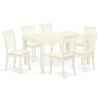 Dining Room Set Linen White, Weda7-Whi-C