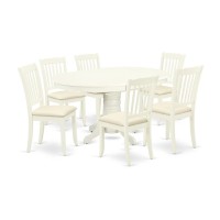 Dining Room Set Linen White, Avda7-Lwh-C