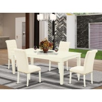 Dining Room Set Linen White, Lgbr5-Lwh-02