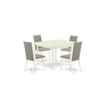 Dining Room Set Linen White, Mzla5-Lwh-06