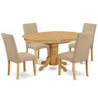 Dining Room Set Oak, Avdr5-Oak-16