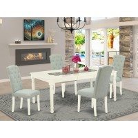 Dining Room Set Linen White, Doce5-Lwh-15