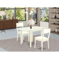 Dining Room Set Linen White, Ndad3-Lwh-Lc