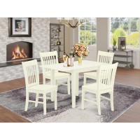 Dining Room Set Linen White, Ndno5-Lwh-W