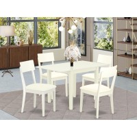 Dining Room Set Linen White, Ndad5-Lwh-Lc