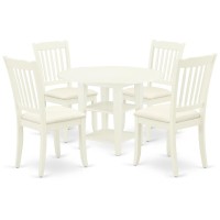 Dining Room Set Linen White, Suda5-Lwh-C