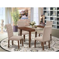 Dining Room Set Mahogany, Nobr5-Mah-04