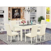 Dining Room Set Linen White, Webr7-Whi-02