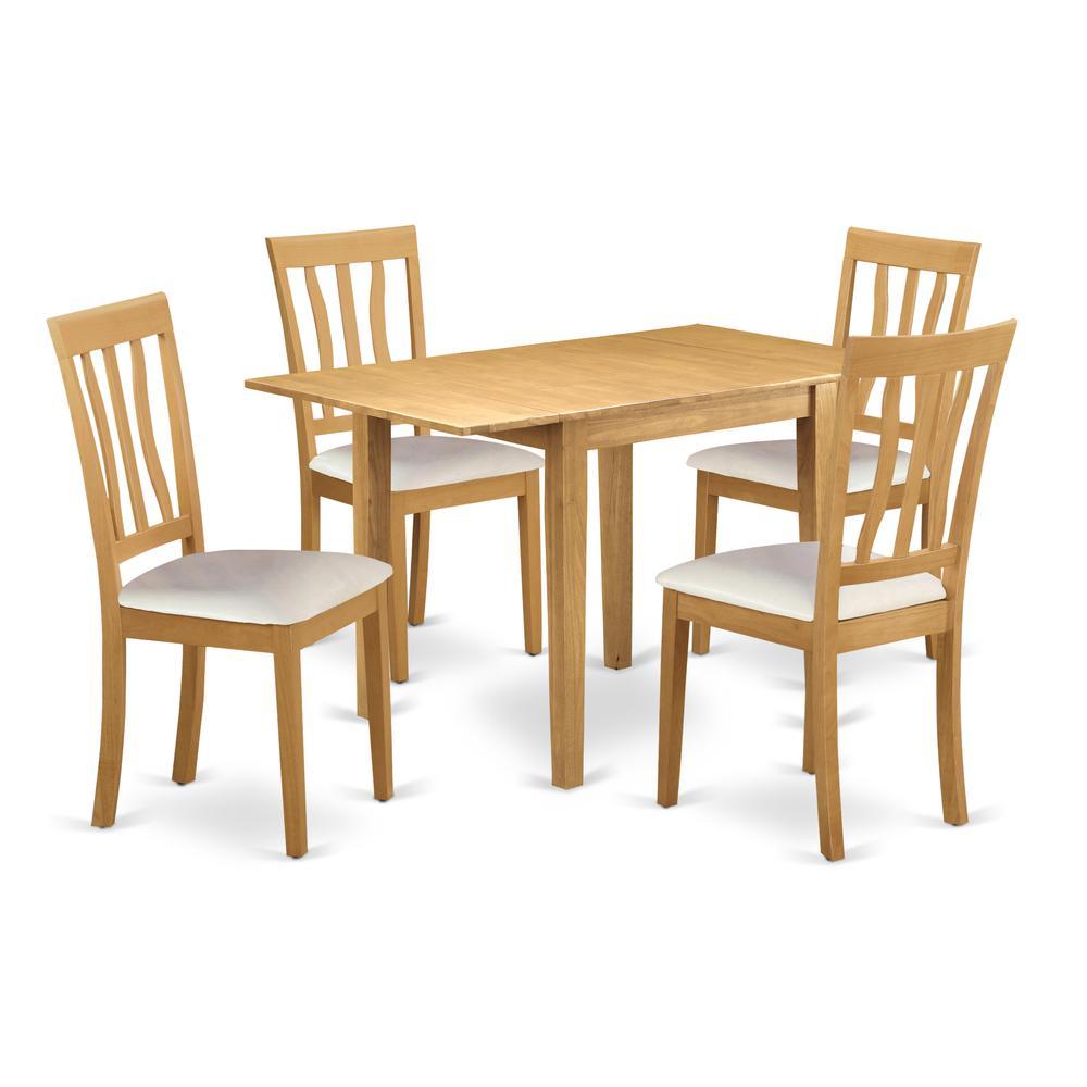 Dining Room Set Oak, Ndan5-Oak-Lc