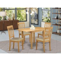 Dining Room Set Oak, Ndan5-Oak-Lc