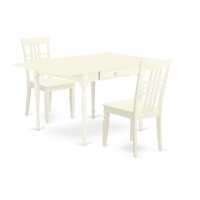 Dining Room Set Linen White, Mzlg3-Lwh-W