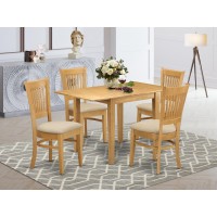 Dining Room Set Oak, Ndva5-Oak-C