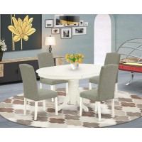 Dining Room Set Linen White, Aven5-Lwh-06