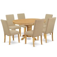 Dining Room Set Oak, Avdr7-Oak-16