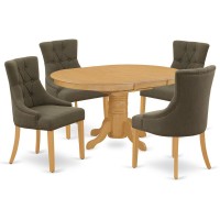 Dining Room Set Oak, Avfr5-Oak-20