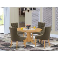 Dining Room Set Oak, Avfr5-Oak-20