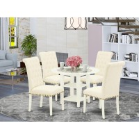 Dining Room Set Linen White, Subr5-Lwh-02