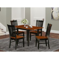 Dining Room Set Black & Cherry, Ndwe5-Bch-W