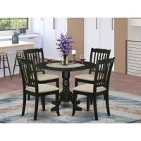 Dining Room Set Black, Dlda5-Blk-C