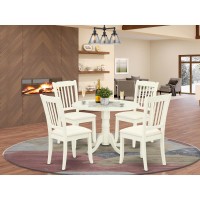 Dining Room Set Linen White, Dlda5-Whi-C