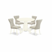 Dining Room Set Linen White, Shga5-Whi-35
