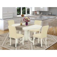 Dining Room Set Linen White, Avab5-Lwh-64