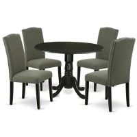 Dining Room Set Black, Dlen5-Blk-20