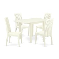 Dining Room Set Linen White, Ndip5-Lwh-W