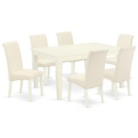 Dining Room Set Linen White, Weba7-Whi-01