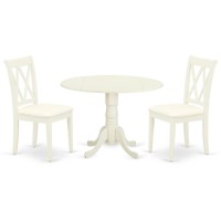 Dining Room Set Linen White, Dlcl3-Whi-C