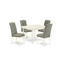 Dining Room Set Linen White, Mzel5-Lwh-07