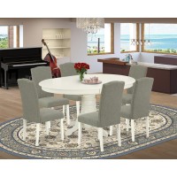 Dining Room Set Linen White, Aven7-Lwh-06