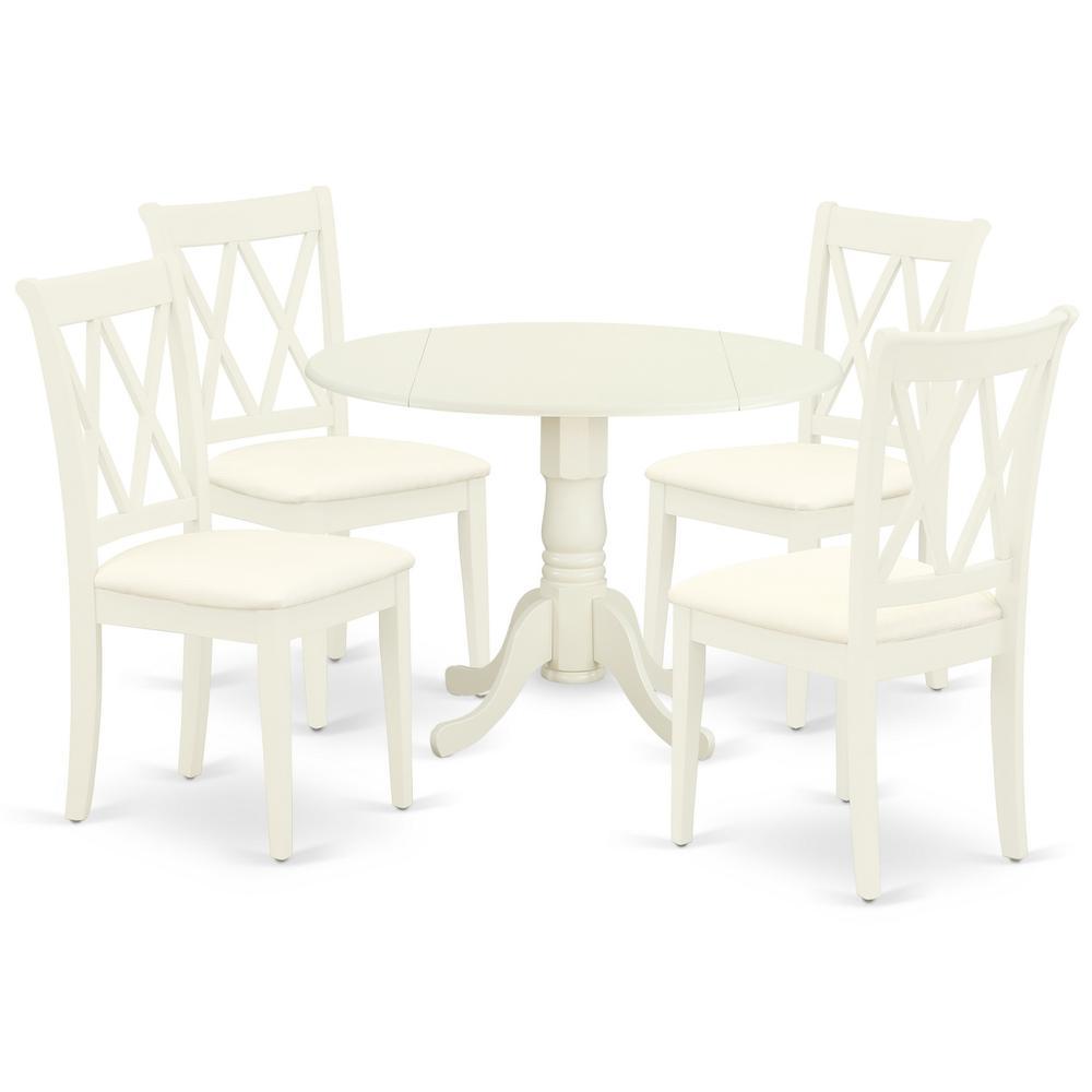 Dining Room Set Linen White, Dlcl5-Whi-C
