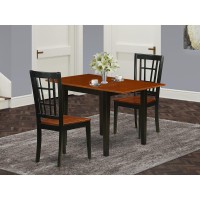 Dining Room Set Black & Cherry, Ndni3-Bch-W