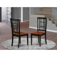 Dining Room Set Black & Cherry, Ndni3-Bch-W