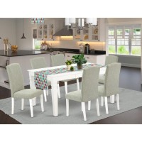 Dining Room Set Linen White, Ween7-Lwh-06