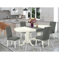 Dining Room Set Linen White, Vadr5-Lwh-07