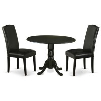 Dining Room Set Black, Dlen3-Blk-69