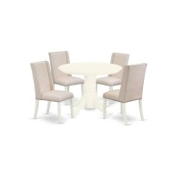 Dining Room Set Linen White, Shfl5-Whi-01