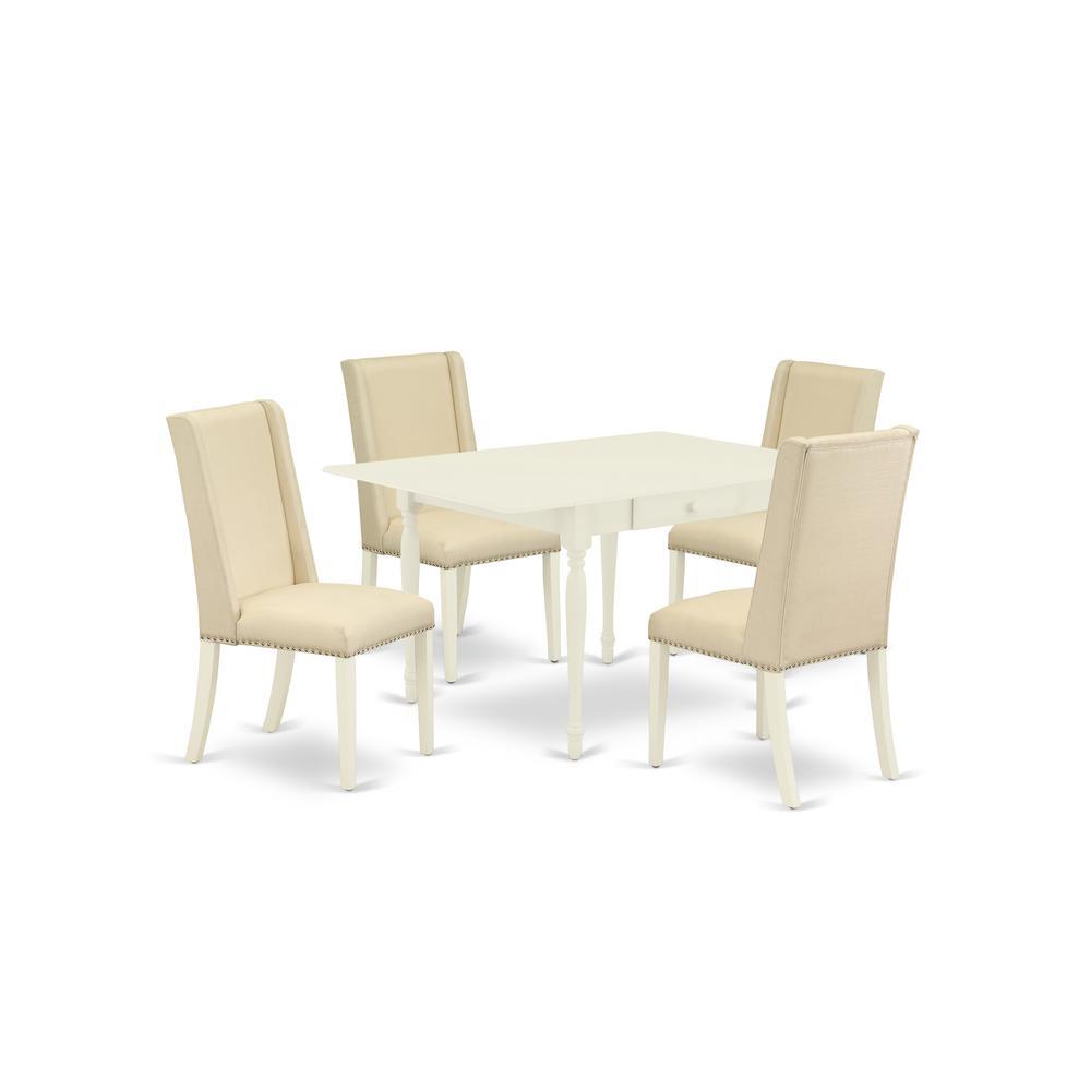 Dining Room Set Linen White, Mzfl5-Lwh-01