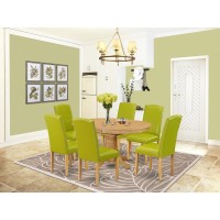 Dining Room Set Oak, Aven7-Oak-51