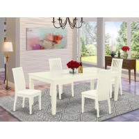 Dining Room Set Linen White, Lgip5-Lwh-C