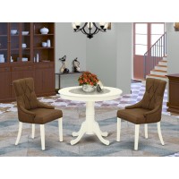 Dining Room Set Linen White, Anfr3-Lwh-18