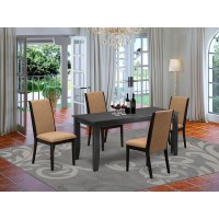 Dining Room Set Black, Dula5-Blk-47