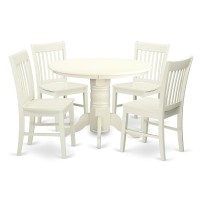 Dining Room Set Linen White, Shno5-Lwh-W