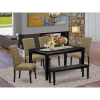 Dining Room Set Black, Dubr6-Blk-17