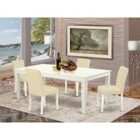 Dining Room Set Linen White, Lgab5-Lwh-64