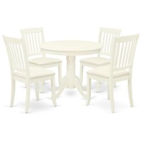 Dining Room Set Linen White, Anda5-Lwh-C