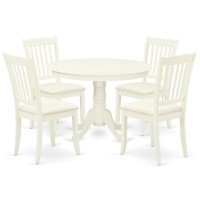 Dining Room Set Linen White, Hlda5-Lwh-C