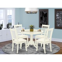 Dining Room Set Linen White, Hlda5-Lwh-C